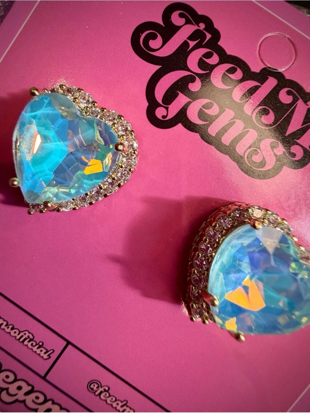 Feed Me Gems Blue Opal Margot Studs Sold Out $43.40